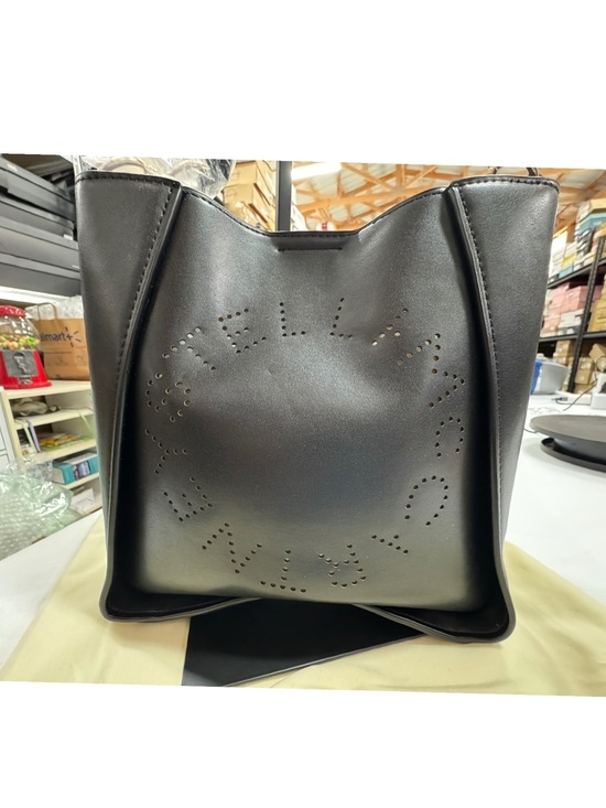 Stella McCartney Handbags - Stella McCartney Black Faux Leather Logo Square Crossbody Bag NEW